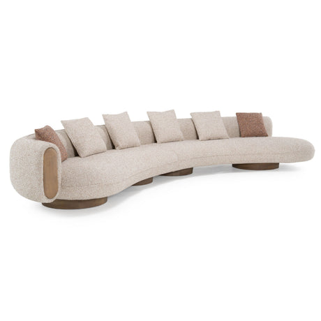 Raywood Modern Sectional Sofa in Multicolored Boucle Fabric and Ash Frame | VIG Furniture - sold by Home Elegance USA