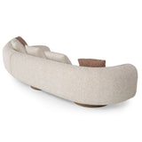 Raywood Modern Sectional Sofa in Multicolored Boucle Fabric and Ash Frame | VIG Furniture