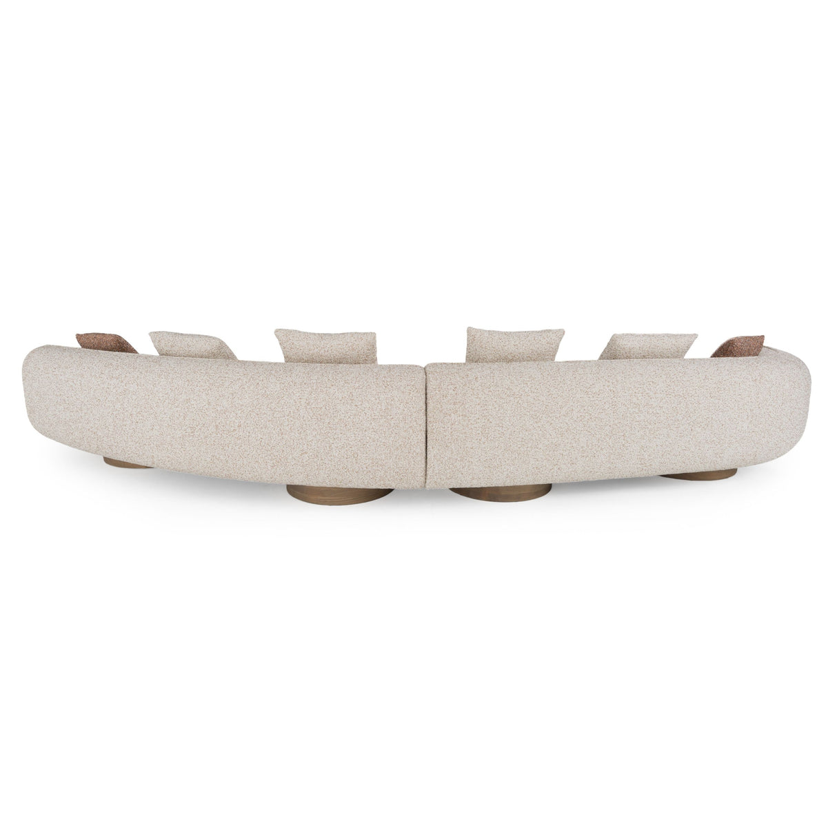 Raywood Modern Sectional Sofa in Multicolored Boucle Fabric and Ash Frame | VIG Furniture