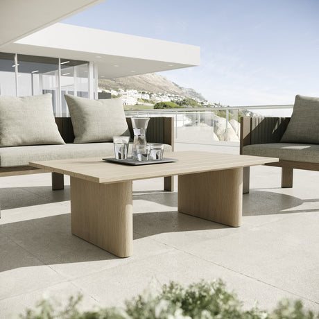 Salvora - Outdoor Beige Fabric & Grey Rope Sofa Set - View Image 1