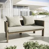 Salvora - Outdoor Beige Fabric & Grey Rope Sofa Set - View Image 1