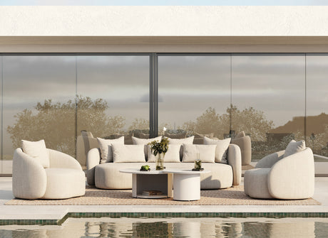 Tabarca - Outdoor Beige Fabric 4 Seat Sofa - View Image 1