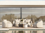 Tabarca - Outdoor Beige Fabric 3 Seat Sofa - View Image 1