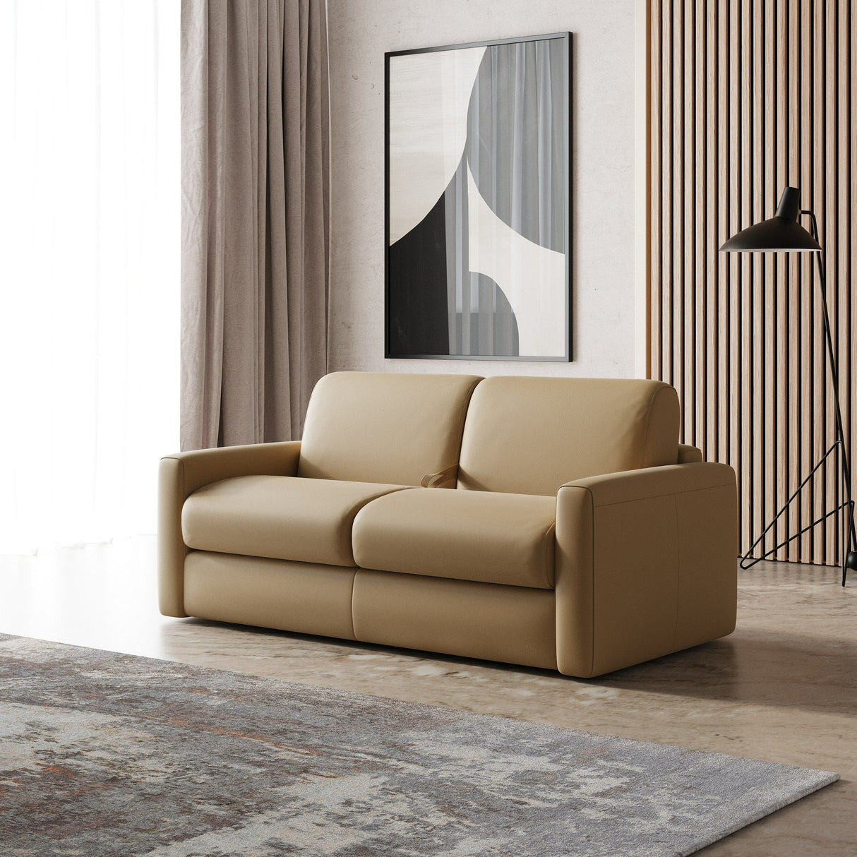 Lamod Italia Revers - Italian Modern Desert Leather Queen Sofabed