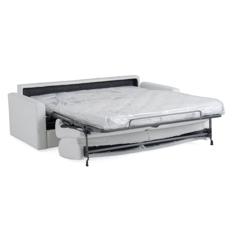 Lamod Italia Revers - Italian Modern White Leather Queen Sofabed