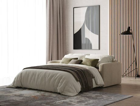 Lamod Italia Revers - Italian Modern Sand Fabric Full Sofabed