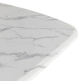 Reynold - Glam Faux Marble + Gold Stainless Steel Dining Table - View Image 1