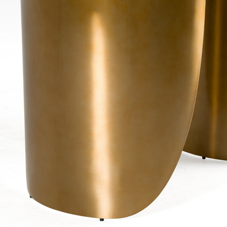 Reynold - Glam Faux Marble + Gold Stainless Steel 94-Inch Dining Table - View Image 1