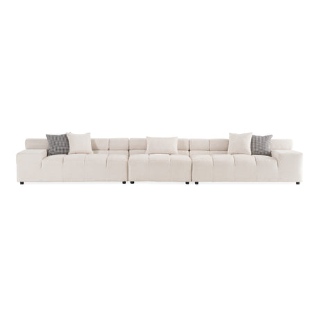 Rhonda - Modern Ivory Beige Fabric Modular Sectional Sofa - View Image 1