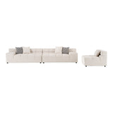 Rhonda - Modern Ivory Beige Fabric Modular Sectional Sofa - View Image 1