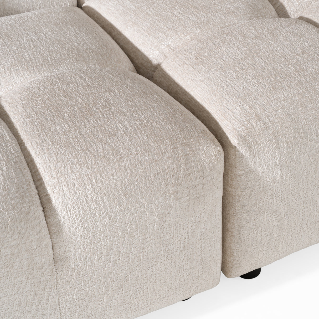 Rhonda - Modern Ivory Beige Fabric Modular Sectional Sofa - View Image 1
