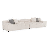 Rhonda - Modern Ivory Beige Fabric Modular Sectional Sofa - View Image 1
