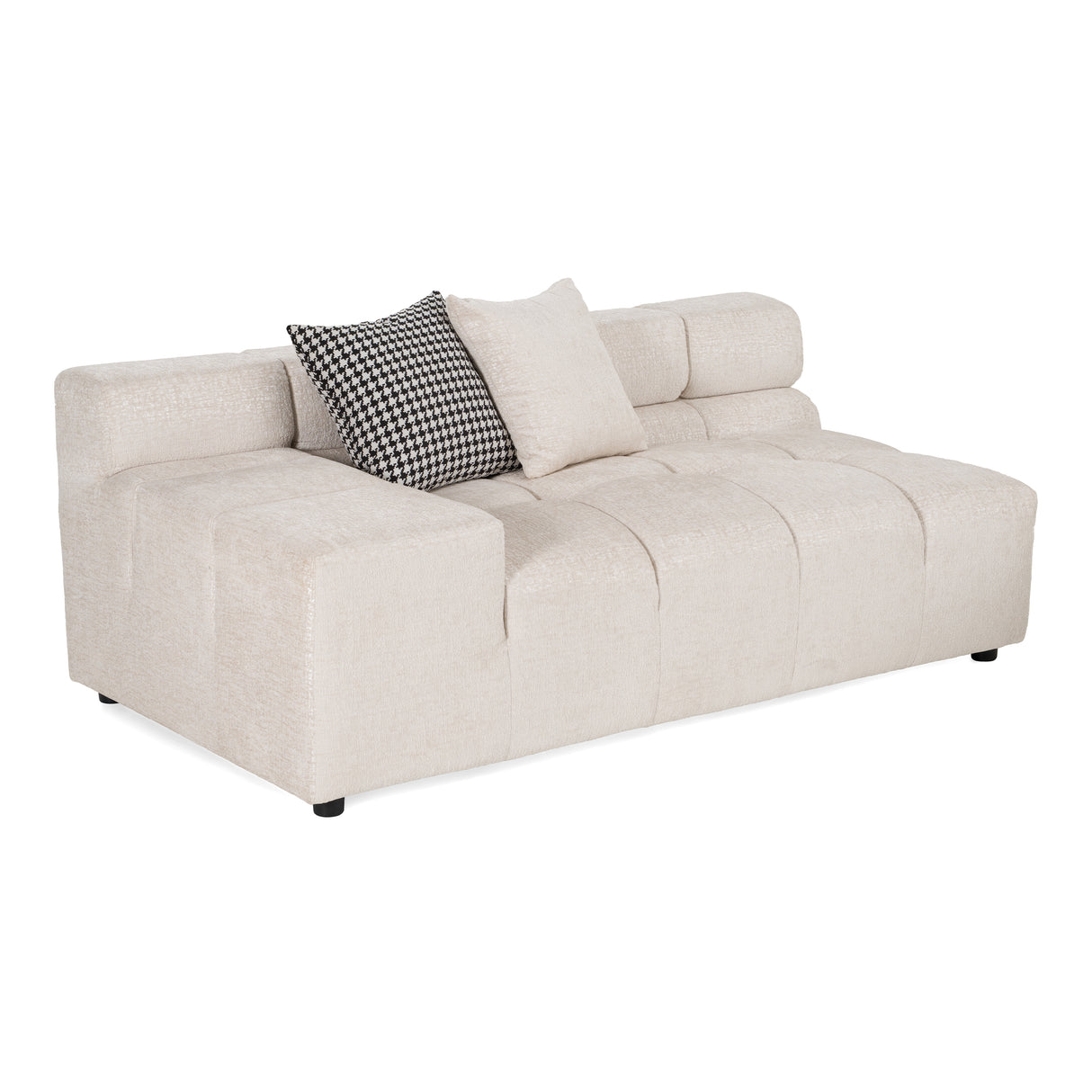 Rhonda - Modern Ivory Beige Fabric Modular Sectional Sofa - View Image 1