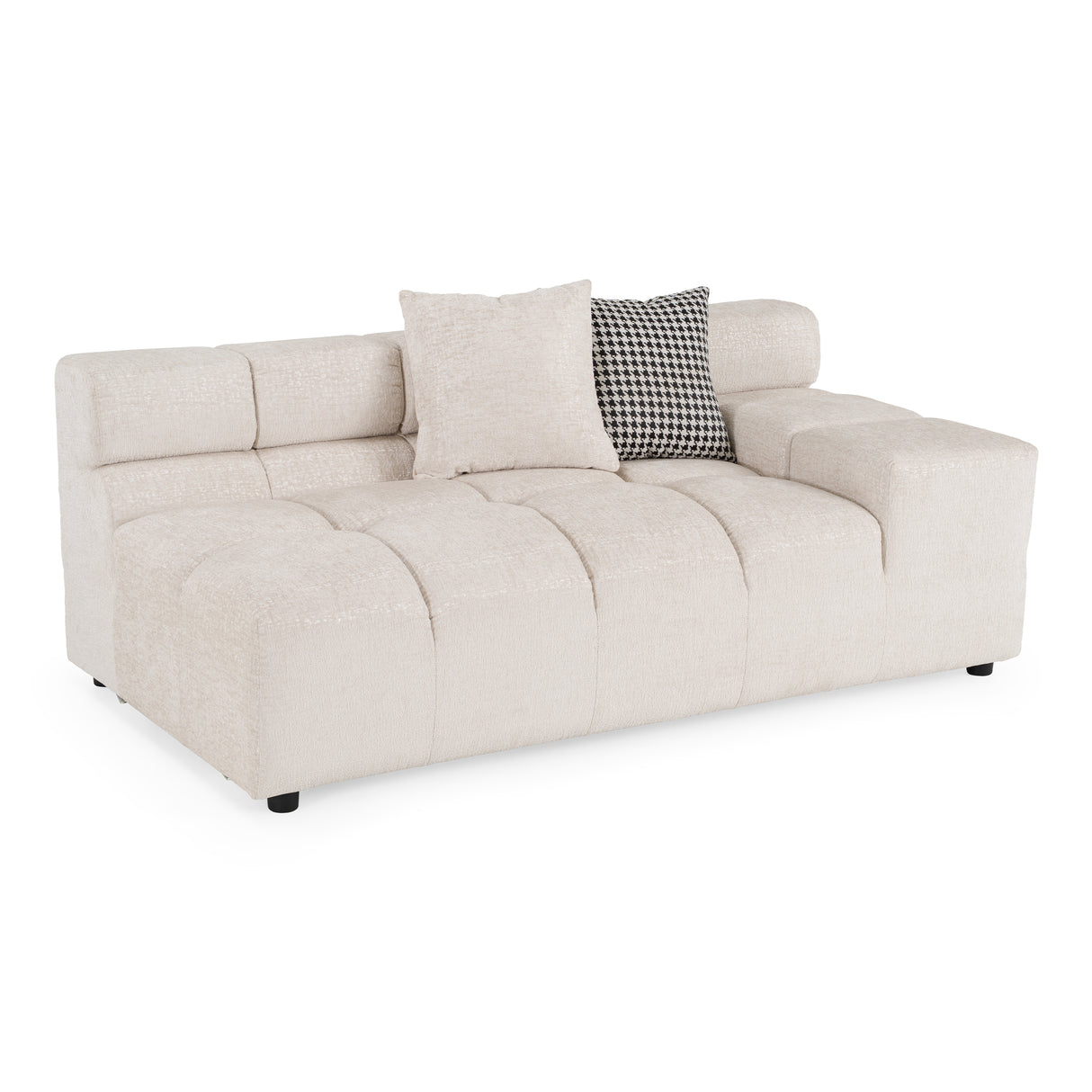 Rhonda - Modern Ivory Beige Fabric Modular Sectional Sofa - View Image 1
