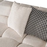 Rhonda - Modern Ivory Beige Fabric Modular Sectional Sofa - View Image 1