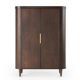 Richmond - Modern Brown Rounded Tall Buffet - View Image 1