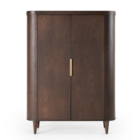 Richmond - Modern Brown Rounded Tall Buffet - View Image 1