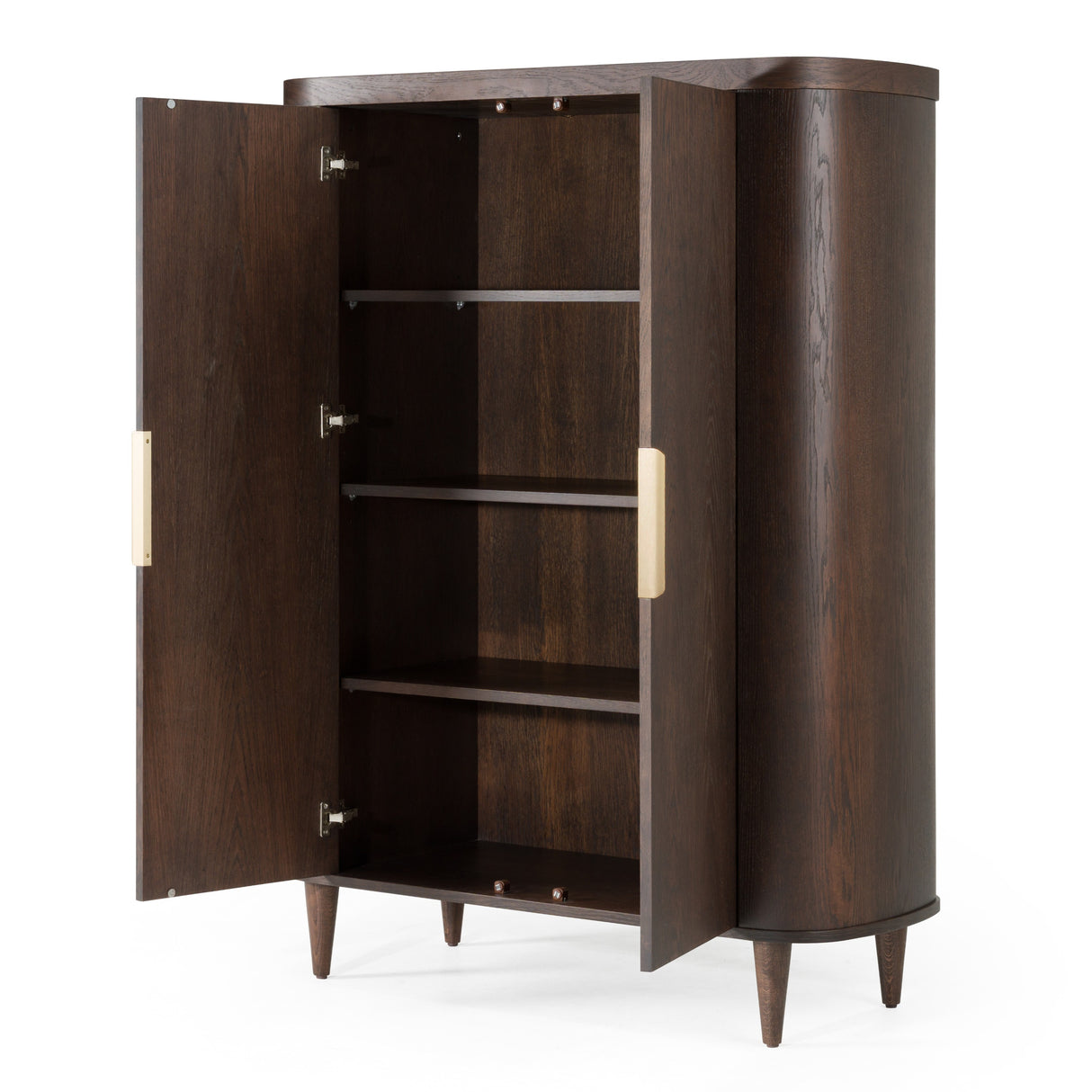 Richmond - Modern Brown Rounded Tall Buffet - View Image 1