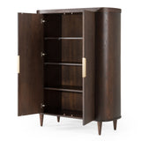 Richmond - Modern Brown Rounded Tall Buffet - View Image 1