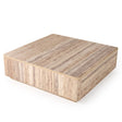 Nova Domus Roma - Modern Faux Travertine Square Coffee Table