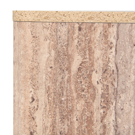 Nova Domus Roma - Modern Faux Travertine Square Coffee Table