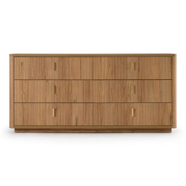 Roma - Modern Oak + Gold Dresser - View Image 1