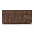 Roma - Modern Walnut + Gold Dresser - View Image 1