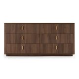Roma - Modern Walnut + Gold Dresser - View Image 1