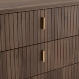 Roma - Modern Walnut + Gold Dresser - View Image 1