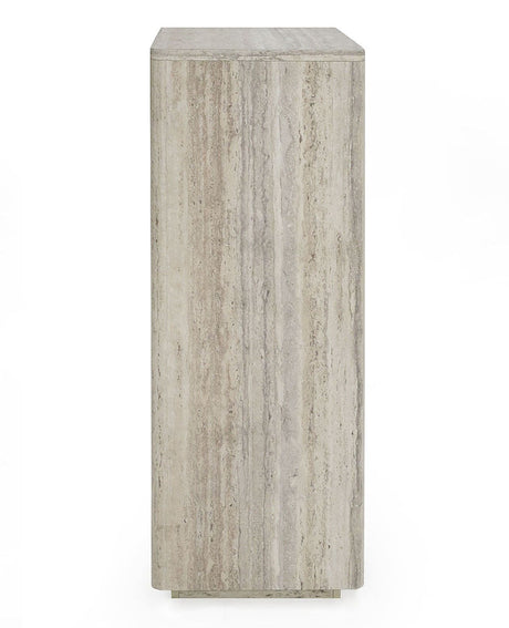 Nova Domus Roma - Modern Faux Travertine + Gold Chest