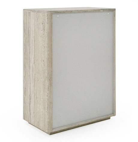 Nova Domus Roma - Modern Faux Travertine + Gold Chest