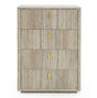 Nova Domus Roma - Modern Faux Travertine + Gold Chest