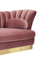 Divani Casa Arvada Modern Pink Velvet & Gold Loveseat Chaise Vgzas40 - 2 - Pnk - VGZAS40 - 2 - PNK - Home Elegance USA - 4