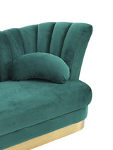 Divani Casa Arvada Modern Green Velvet & Gold Loveseat Chaise Vgzas40 - 2 - Grn - VGZAS40 - 2 - GRN - Home Elegance USA - 4