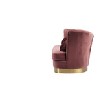 Divani Casa Arvada Modern Pink Velvet & Gold Sofa Vgza40 - 3 - Pnk - VGZA40 - 3 - PNK - Home Elegance USA - 2