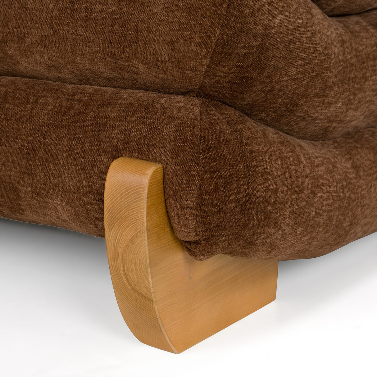 Crockett - Modern Brown Fabric Sectional Sofa - View Image 1