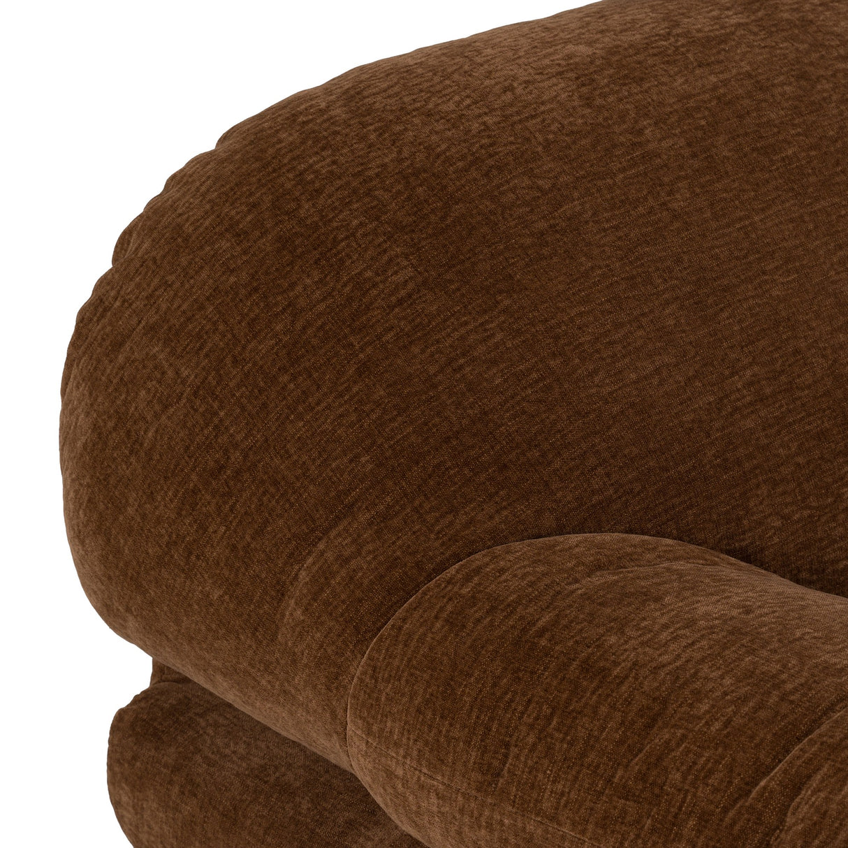 Crockett - Modern Brown Fabric Sectional Sofa - View Image 1