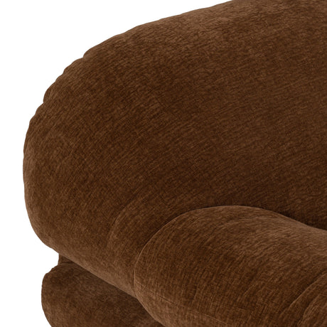 Crockett - Modern Brown Fabric Sectional Sofa - View Image 1