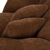Crockett - Modern Brown Fabric Sectional Sofa - View Image 1