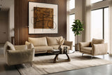 Saint Tropez - Modern Italian Beige Leather Accent Chair - View Image 1