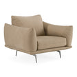 Saint Tropez - Modern Italian Beige Leather Accent Chair - View Image 1
