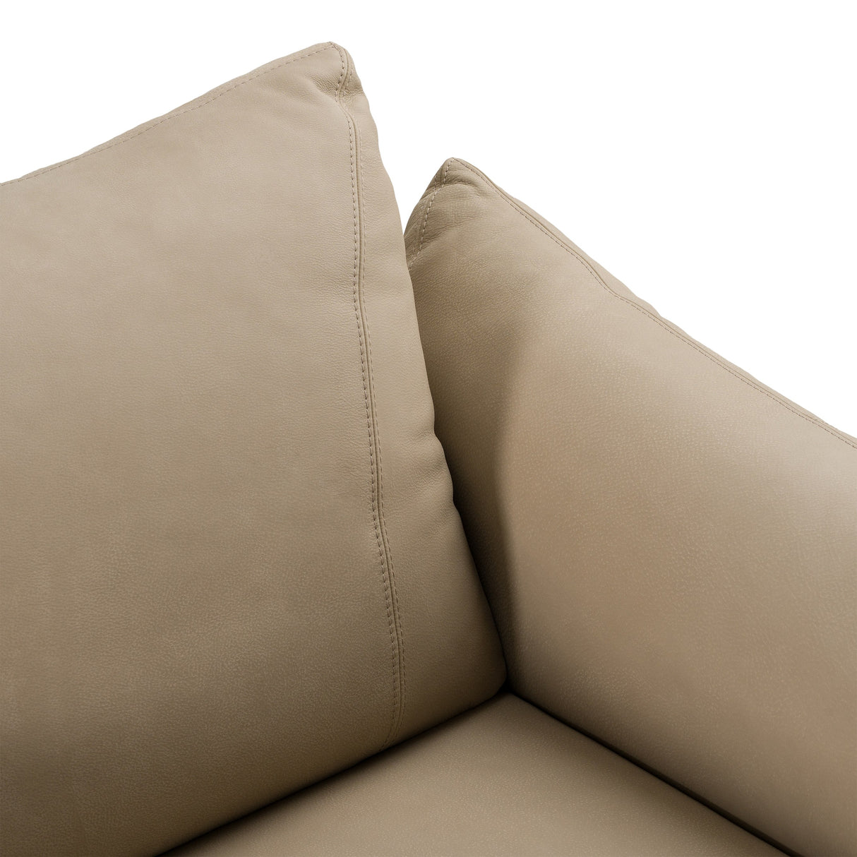 Saint Tropez - Modern Italian Beige Leather Accent Chair - View Image 1