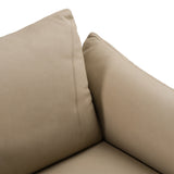 Saint Tropez - Modern Italian Beige Leather Accent Chair - View Image 1