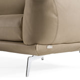 Saint Tropez - Modern Italian Beige Leather Accent Chair - View Image 1