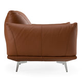 Saint Tropez - Modern Italian Cognac Leather Accent Chair - View Image 1