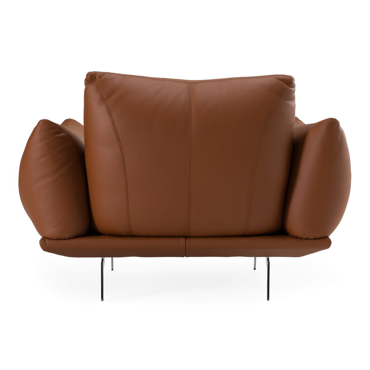 Saint Tropez - Modern Italian Cognac Leather Accent Chair - View Image 1