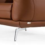 Saint Tropez - Modern Italian Cognac Leather Accent Chair - View Image 1