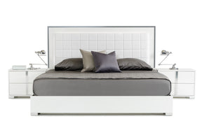 Queen San Marino Modern White Bed - View Image 1