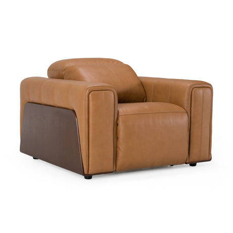 Sandstone Modern Brown Leather Sofa Set with Electric Recliners – VIG Furniture - sold by Home Elegance USA