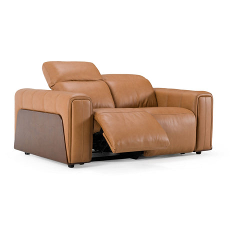 Sandstone Modern Brown Leather Sofa Set with Electric Recliners – VIG Furniture - sold by Home Elegance USA